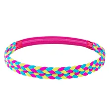 Модная женская повязка для волос для занятий спортом, фитнесом, йогой, головная повязка для бега, езды на велосипеде, впитывает пот, не скользит, для девушек, плетеный обруч для волос WHShopping