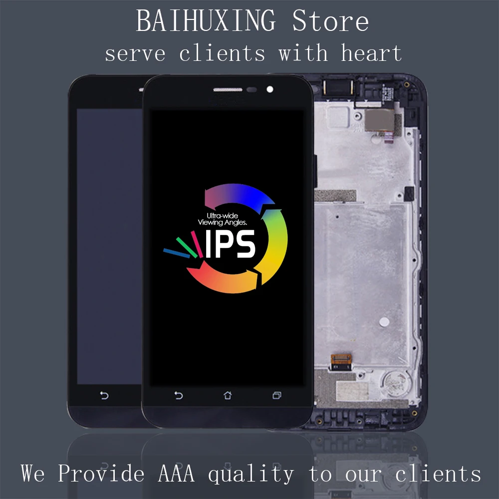 

Original 5.0"BAIHUXING For ASUS Zenfone Go 5 Lite ZB500KG LCD Display Touch Screen with Frame For Asus ZB500KG LCD Replacemnet+