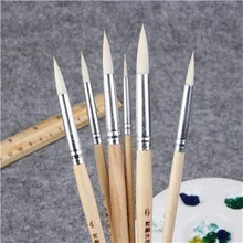 6 шт./компл. шерсть высокого качества деревянная ручка кисточки для гуаши воды цвет краски кисти кисть для масляной краски принадлежности художественные кисти нажмите с силой так Ручка
