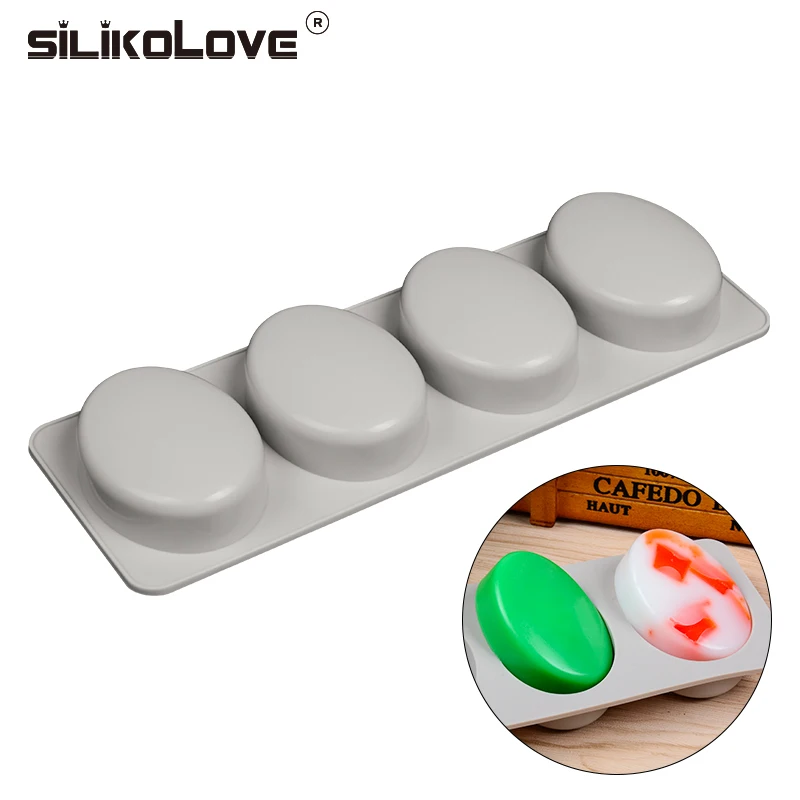 SILIKOLOVE Oval Soap Mold Silicone Form Soap Making Homemade Mold