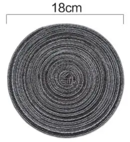 Free Shipping, Homedecor Placemats, Round Woven Placemats Heat Resistant Kitchen Anti-skid Table Mat