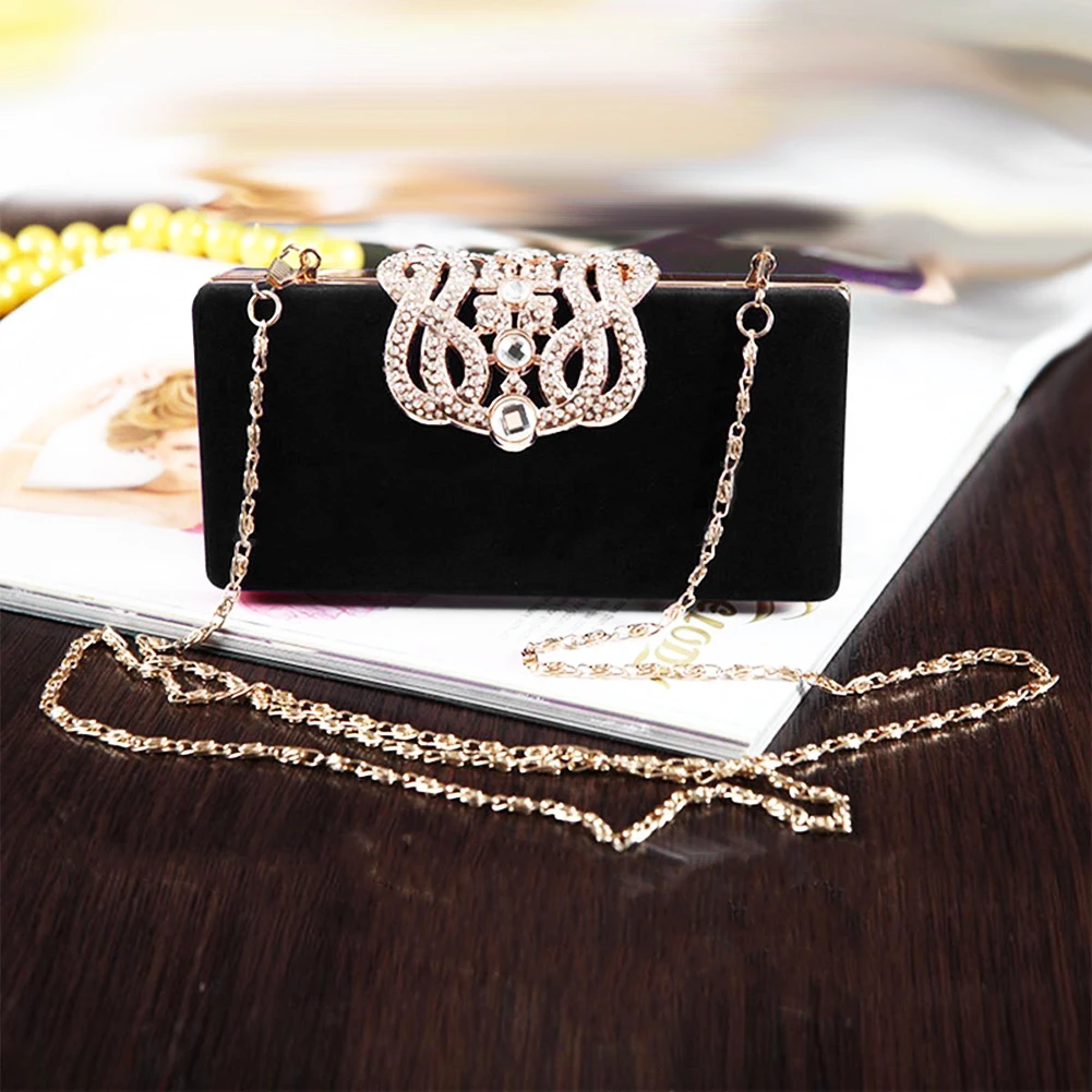

LJL Fashion Women Crystal Bridal Wedding Evening Party Clutch Purse Bag Handbag
