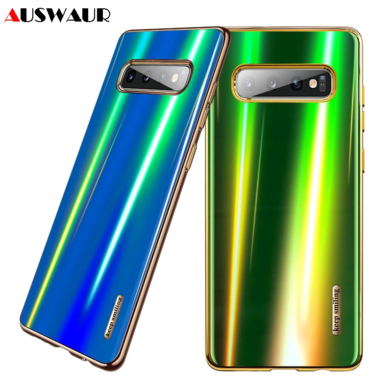 Закаленное Стекло чехол для телефона Samsung Galaxy S8 S9 S10 плюс S10E Note 8 9 лазерный