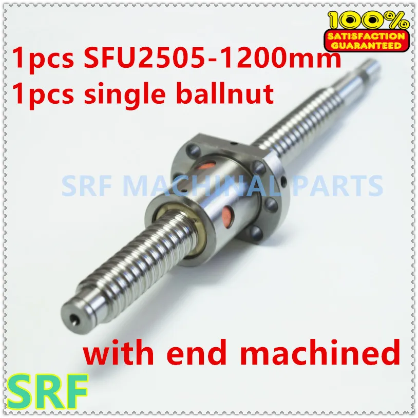 1pc Lead ball screw 16mm anti backlash RM1610-1050mm-C7+ball nut+end machine CNC