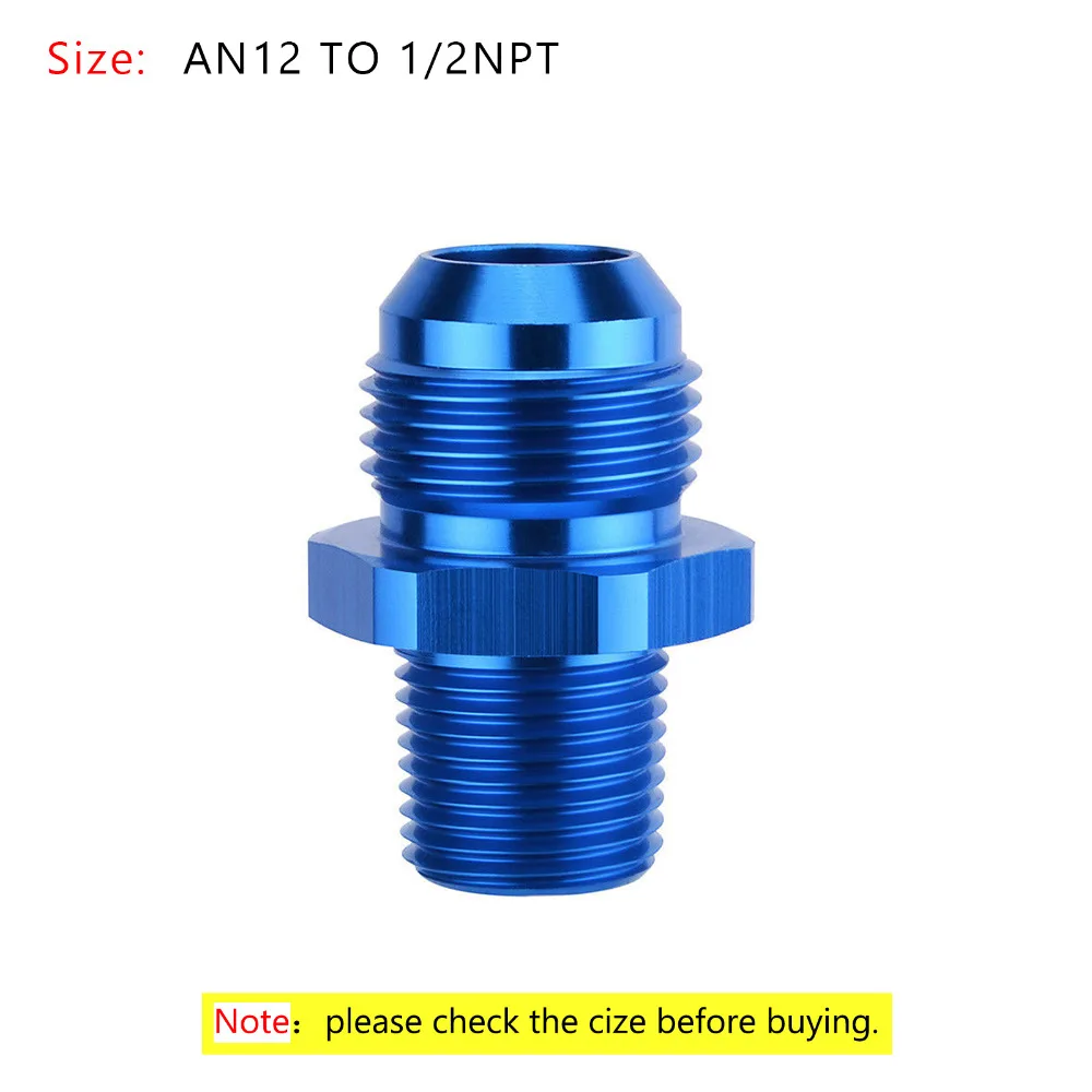 Areyourshop автомобильный 1 шт. AN4 AN6 AN8 AN10 AN12 NPT прямой Мазут Воздушный шланг фитинг Мужской адаптер синий авто аксессуары