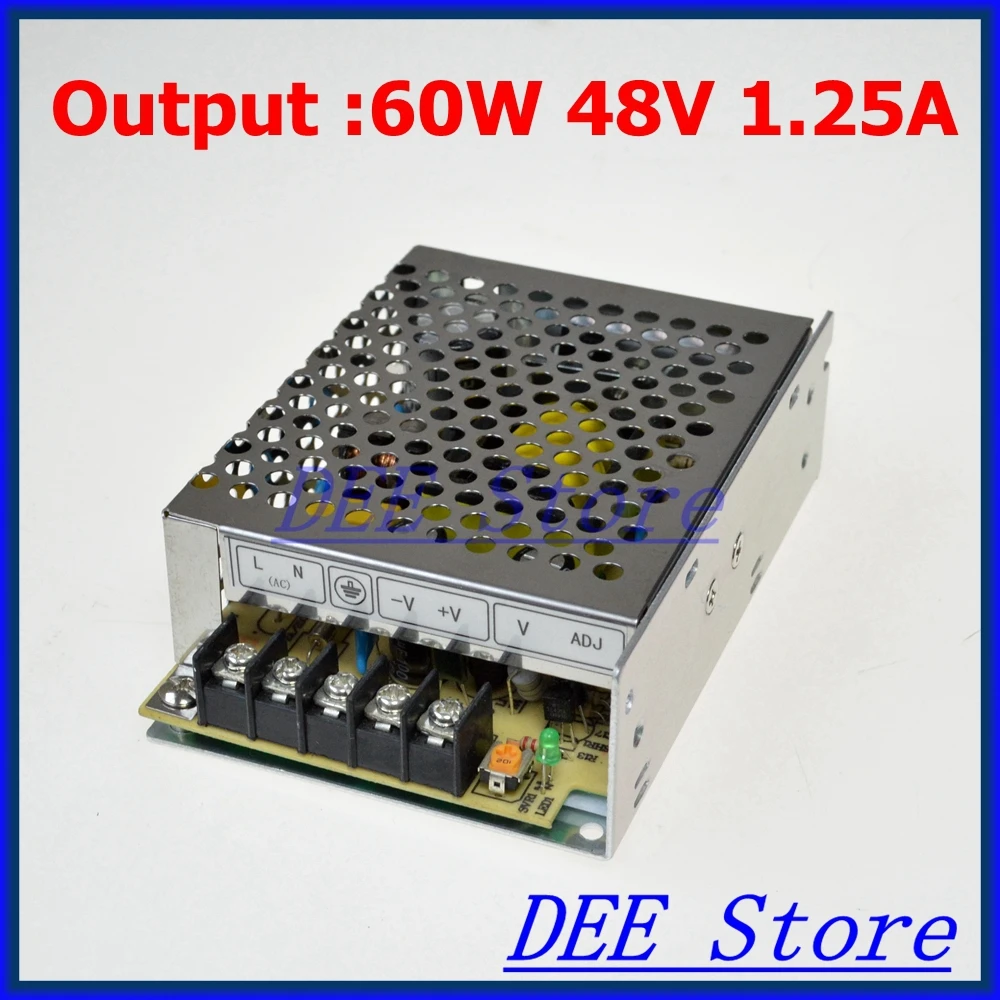 

M-60-48 Led driver 60W 48V 1.25A Single Output Adjustable Switching power supply for LED Strip light AC-DC Converter