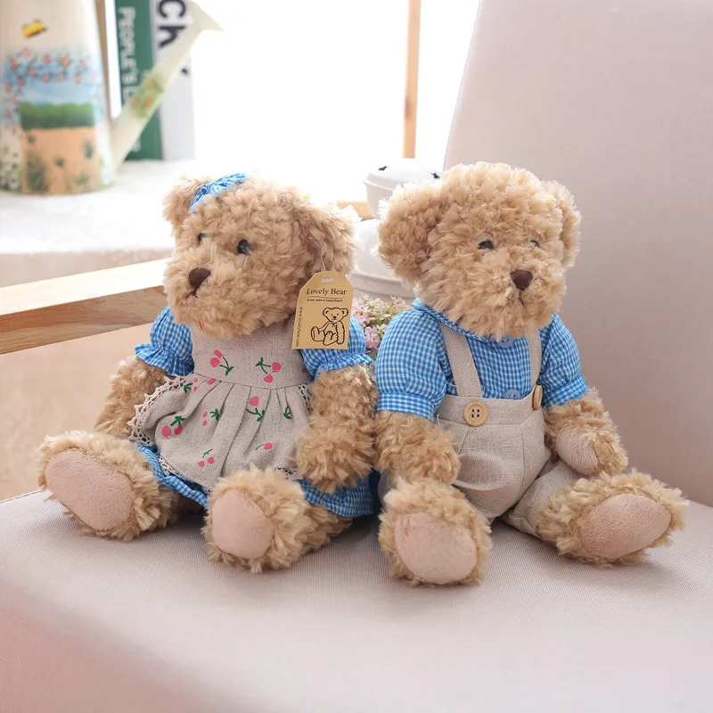 Soft Plush Teddy Bear Couple Dolls Stuffed Animals