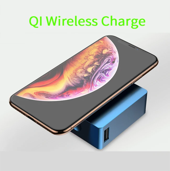 4500 мАч телефон банк питания Qi Беспроводное зарядное устройство для iPhone X Xr Xs 8 Plus