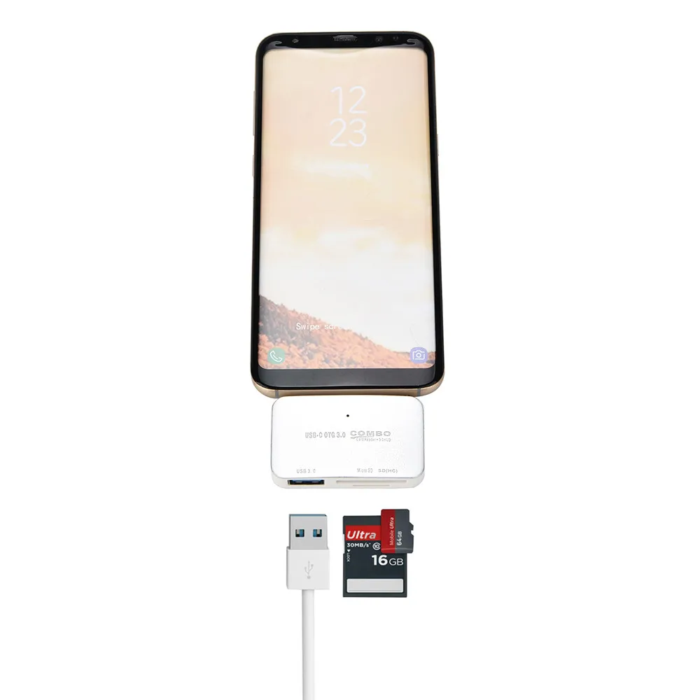 Ouhaobin type-C USB-C концентратор адаптер SD/Micro SD кард-ридер для samsung Galaxy NOTE 8/MacBook Pro Прямая поставка 418#2