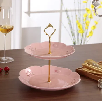 

High Grade Detachable Cake Tray Hotel KTV Fruit Bowl Living Room Nut Dish Dessert Plate Table Tea Snack Tray Party Supplies LF36
