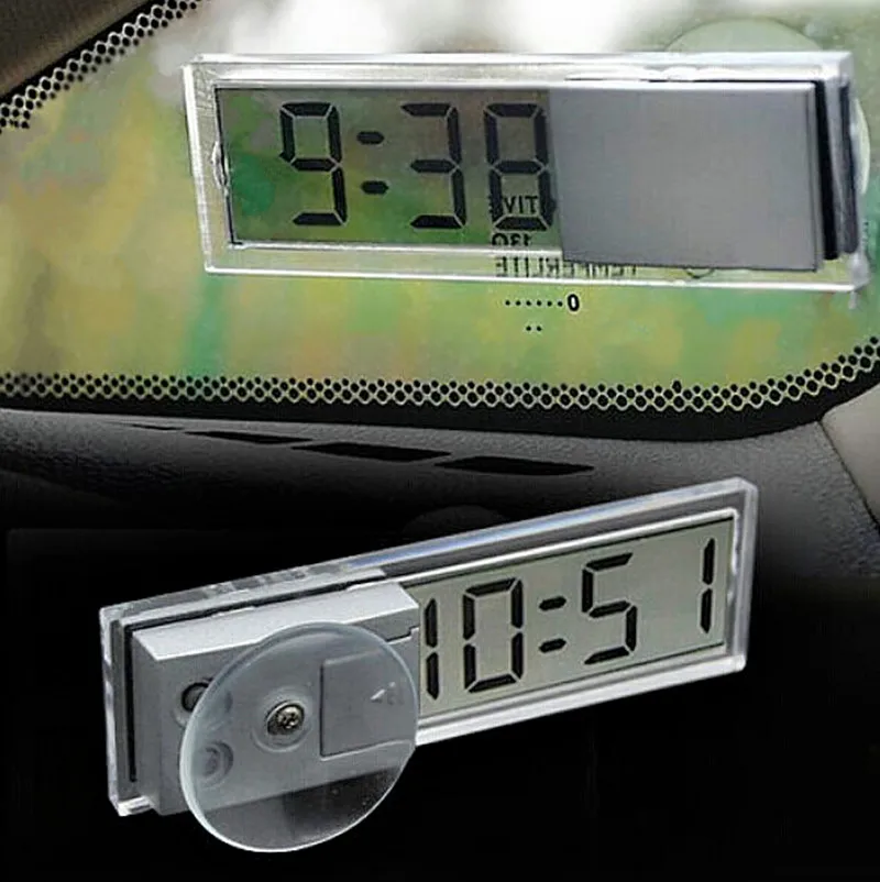 

KROAK Universal Suction Cup Car Dashboard Windscreen Digital Thermometer LCD Display Car Automobile Clock