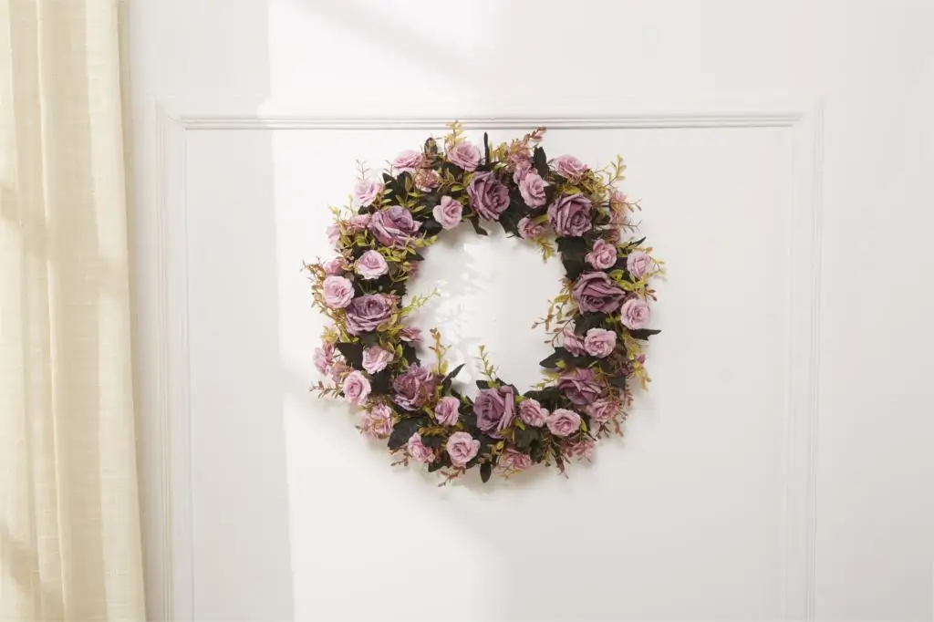 Искусственный Пион Роза Венок Дверь Перемычка цветок Свадьба Рождество украшение двери зеркало цветы букет с поддельным листом