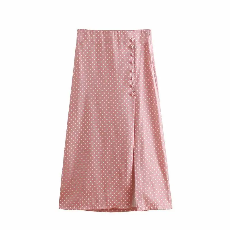 Новое поступление Ningning 35-1324 Европейская и американская мода сплит декоративная волнистая юбка средней длины