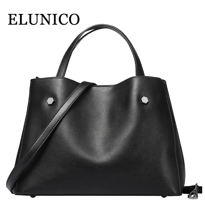 

ELUNICO 2018 New Women Split Leather Handbag Ladies Fashion Shoulder Messenger Bags Handbags Women Famous Brands Crossbody Bag