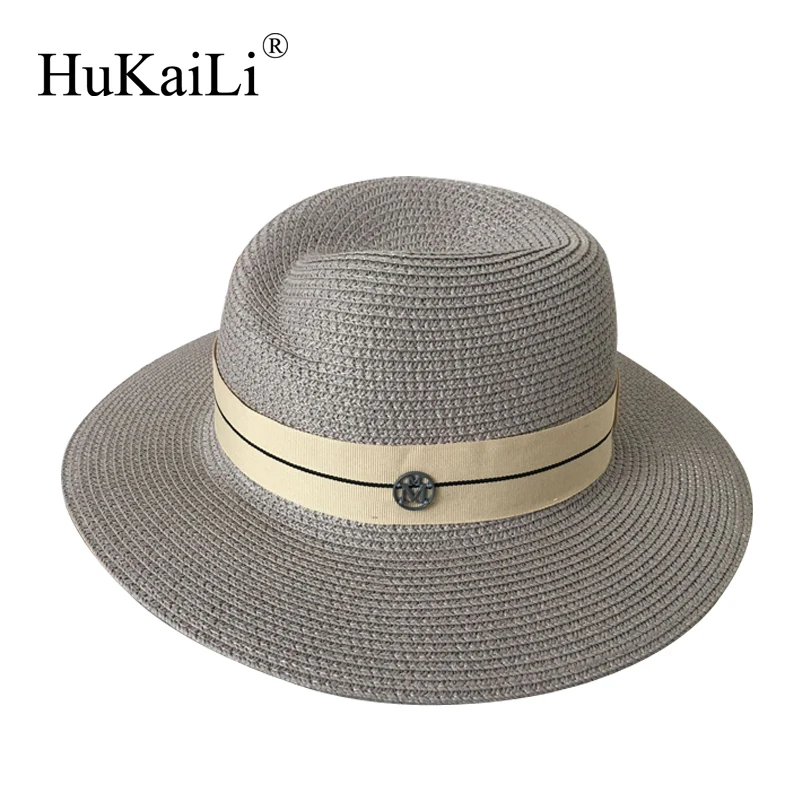 

Spring and summer hat pure color ms sun hat hat beach abnormity cap cap double color ribbon