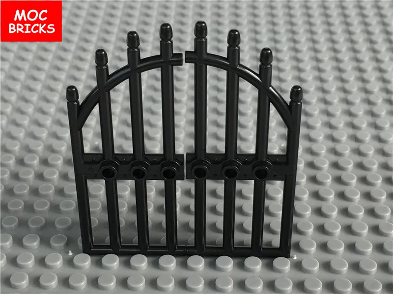5 пар/лот кубики Moc черная дверь 1x4x9 арочные ворота с решеткой и три шпильки подходят с 42448 Строительные блоки DIY игрушки подарки - Цвет: 6145A
