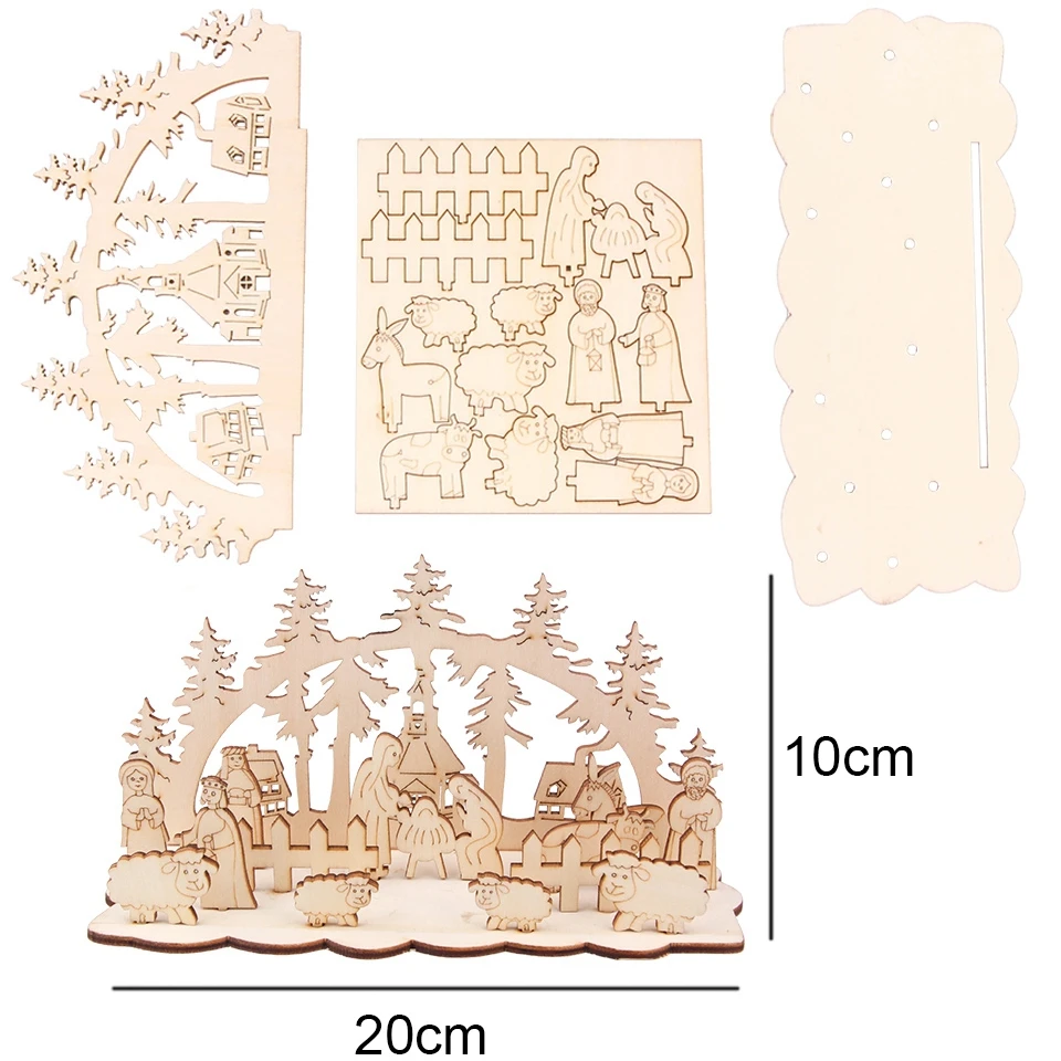 1 комплект, 2 стиля, креативные рождественские настольные украшения, дерево, материал, мульти, Рождественские серии, сделай сам, Декор, подарки, игрушка - Цвет: Angel