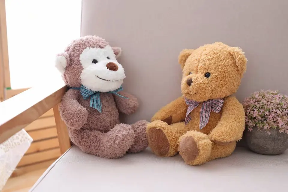 Мягкие лес Животные игрушки куклы Плюшевый медведь бурый медведь», «кролик», «обезьяна» мягкие куклы дети Животные подарок для маленьких мальчиков и девочек, игрушка 35/48 см