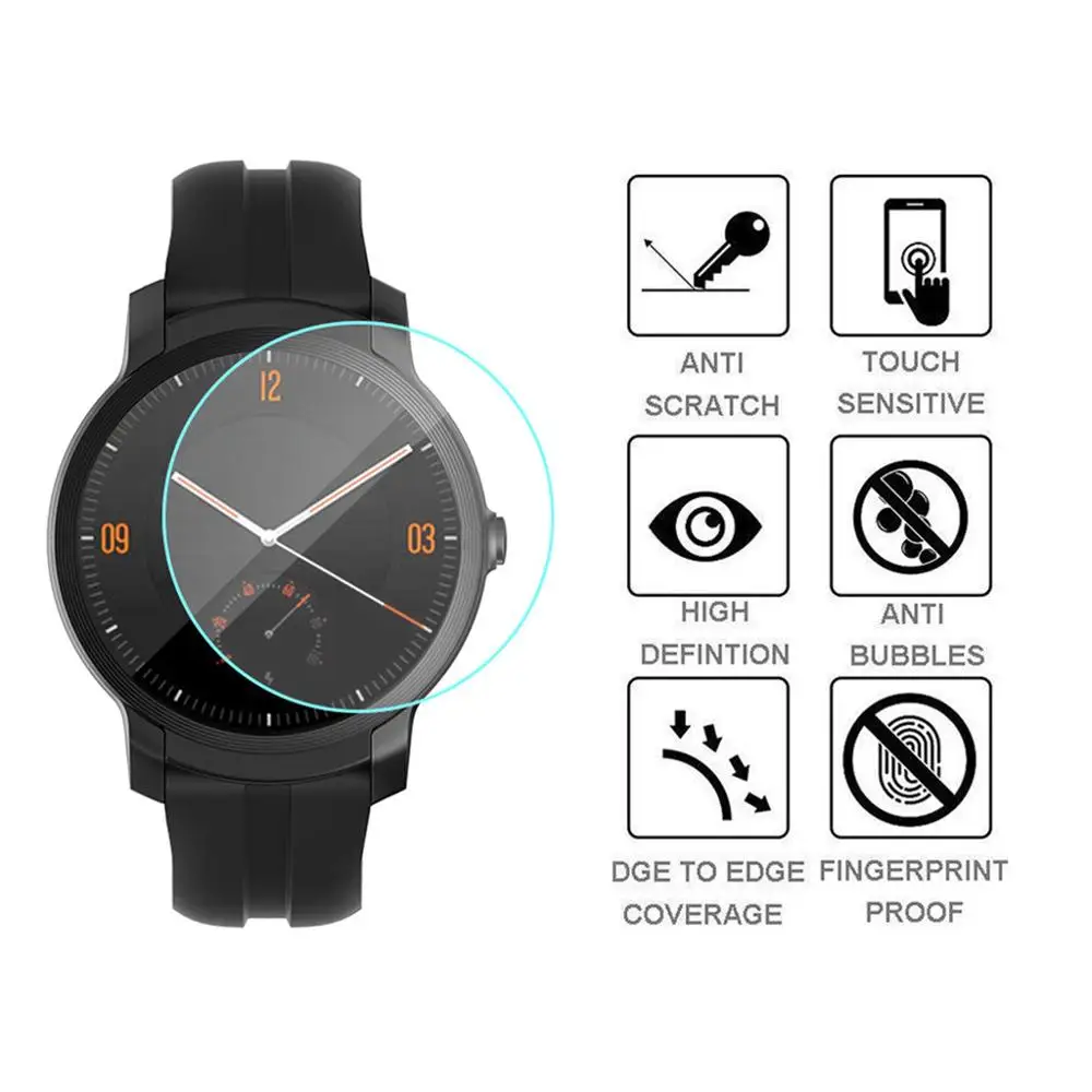 3 шт. Защитное стекло для часов Ticwatch E2 закаленное tic watch e2 защитная пленка без
