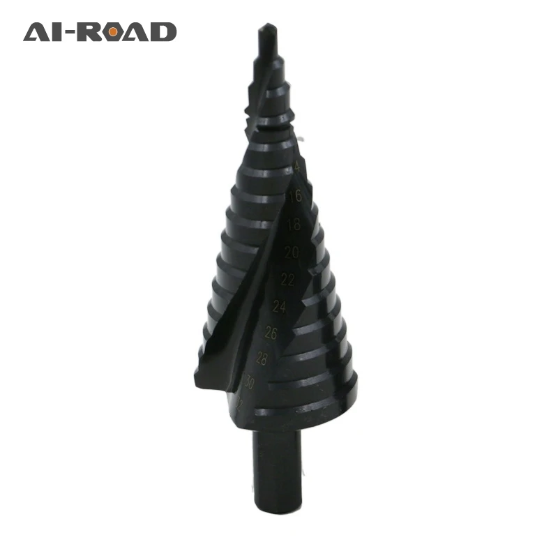

1 PC 4-12/20/32 HSS Step Drills Nitrogen High Speed Steel Spiral for Metal Cone Drill Bit Set Triangle Shank Hole Cutter