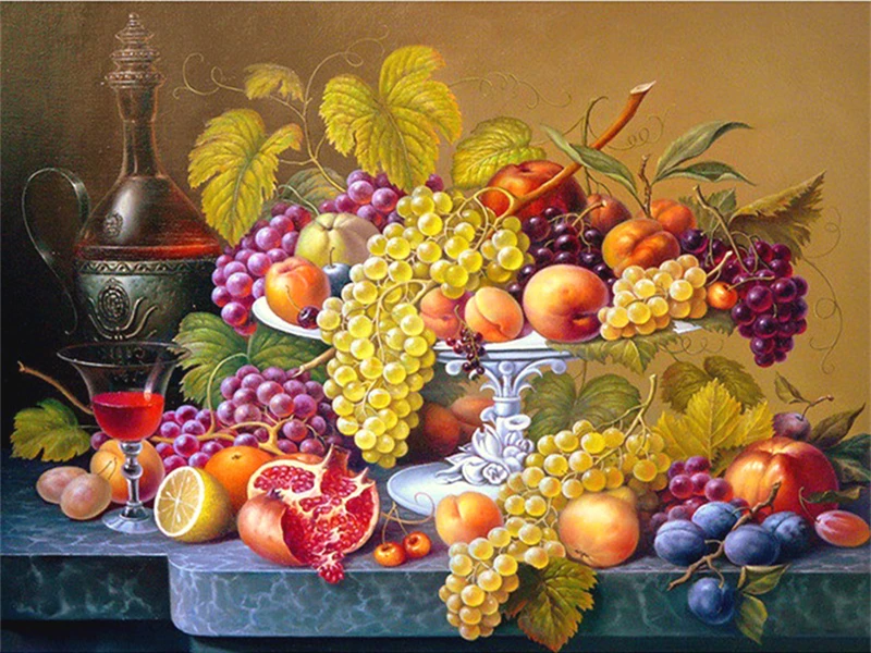 Diamond Embroidery Still Life Fruit 5d Diamond Painting Full Square Drill New Arrival Cross Stitch Mosaic Needlework Home Decor 