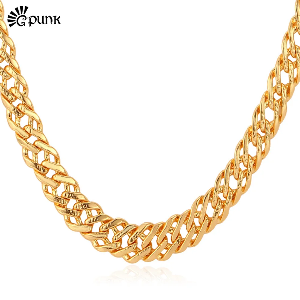 Men Link Chain Necklace Men Jewelry Wholesale Gold //Rose Gold color 6
