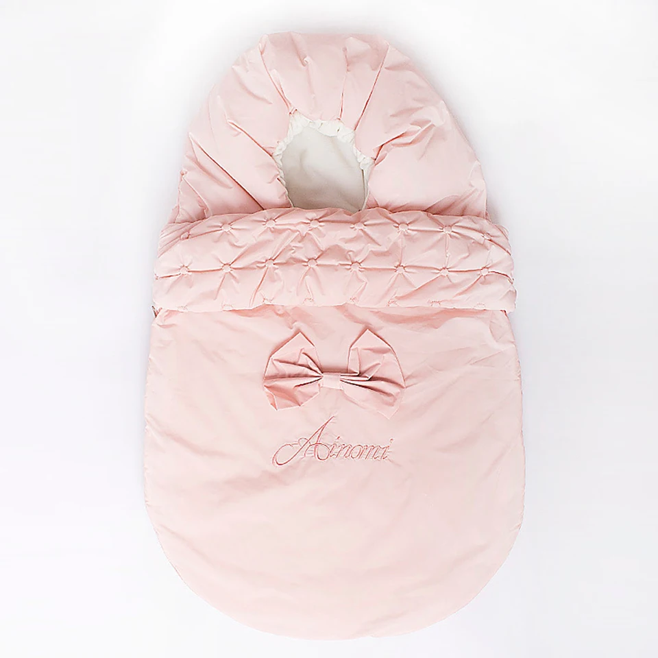 Baby Sleeping Bag Envelope Blanket Baby Cocoon Winter Sleepsacks Bow Swaddle Sack Envelope For Newborns Baby Carriage Sack