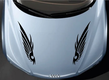 

Car Tribal Bird Wing stripe 5.5''x25.5'' Hood Decals Vinyl Art Tattoo Decor sticker CG106 2pcs