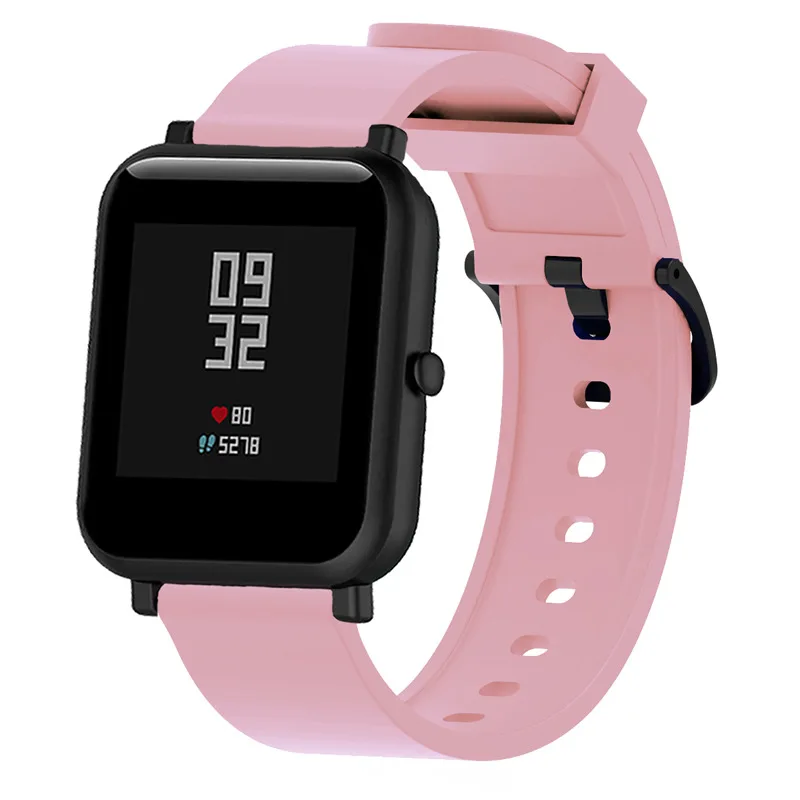 Силиконовый ремешок для часов Xiaomi Huami Amazfit Bip Little Band 20 мм Beep браслет наручный Samsung