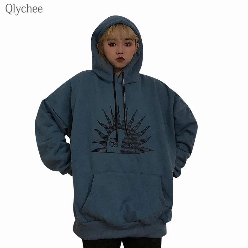 Qlychee Защита от солнца с капюшоном Кофты женский длинным рукавом Толстовка С