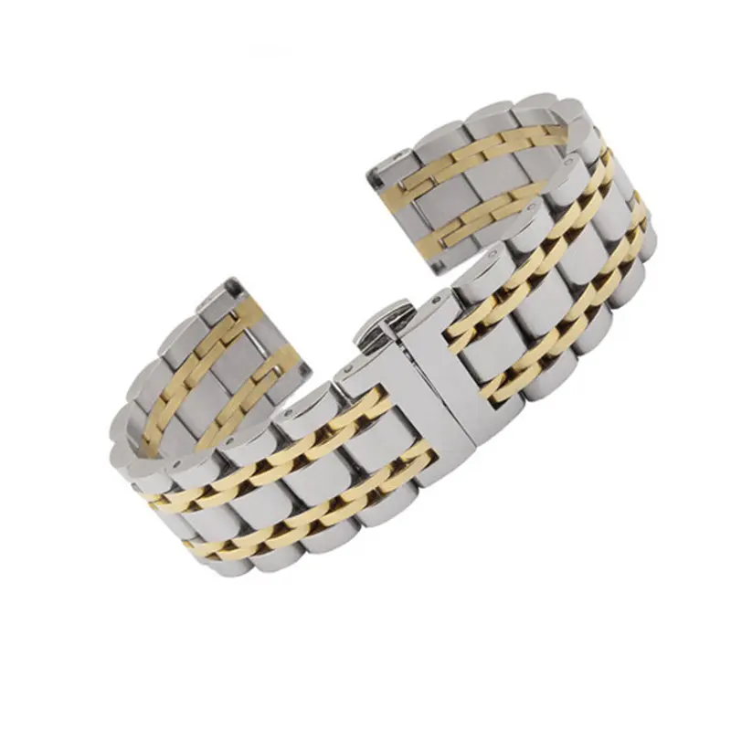 14 16 18 19 20 21 22 24 26mm New Men Women Silver Two Tone 316L