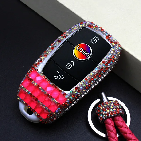 Роскошное бриллиантовое украшение Футляр для ключей кольцо для Mercedes Benz E Class W213 E200 E260 E300 E320 аксессуары для автостайлинга - Название цвета: E-rose