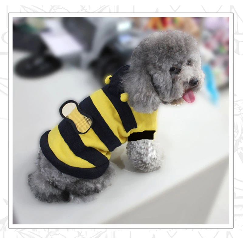 Vetements A Capuche Pour Animaux Domestiques Motif Abeille Vetements Pour Chiots Pratiques Et Amusants Gilets En Forme De Chat Et De Chien Offre Speciale De Produits Pour Animaux De Compagnie Aliexpress