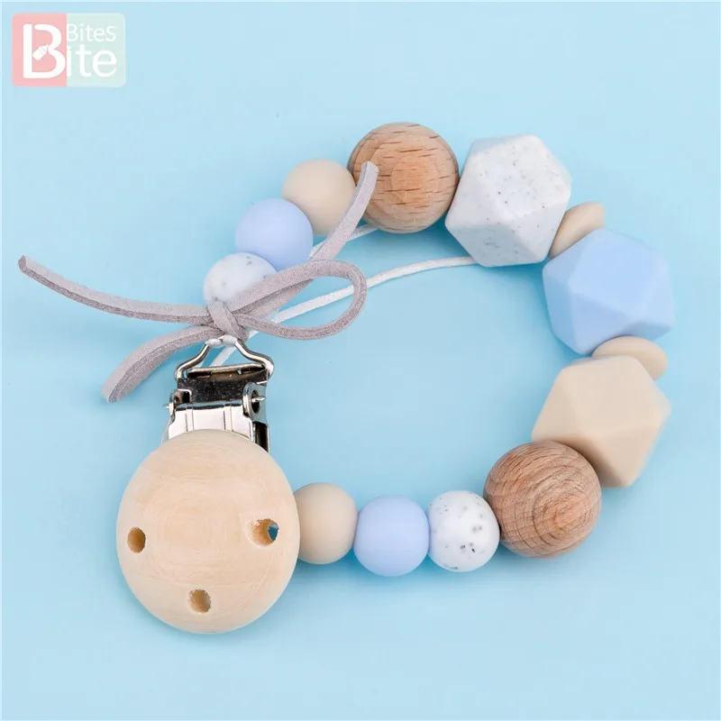 

Bite Bites 1pc Silicone Teether Baby Paicifer Clip Dummy Clips Nipples Pacifier Clips Teething Wood Baby Feeding Soother Holder