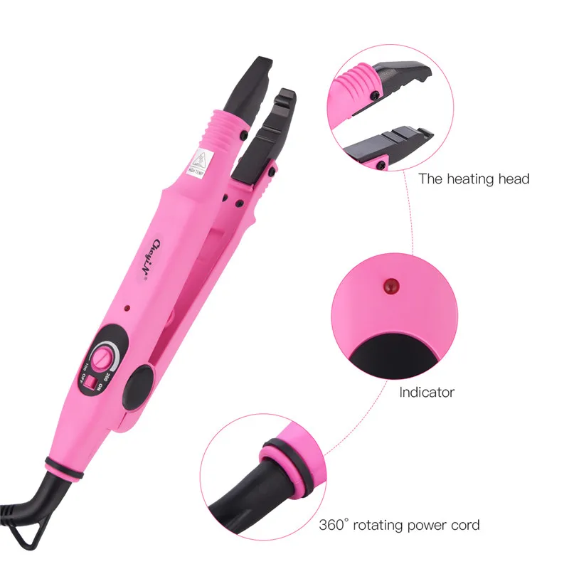 Professional Hair Extension Iron Fusion Heat Iron Wand Connector 2 Adjustable Temperature Hair Extension Wig Tool Barber Salon38