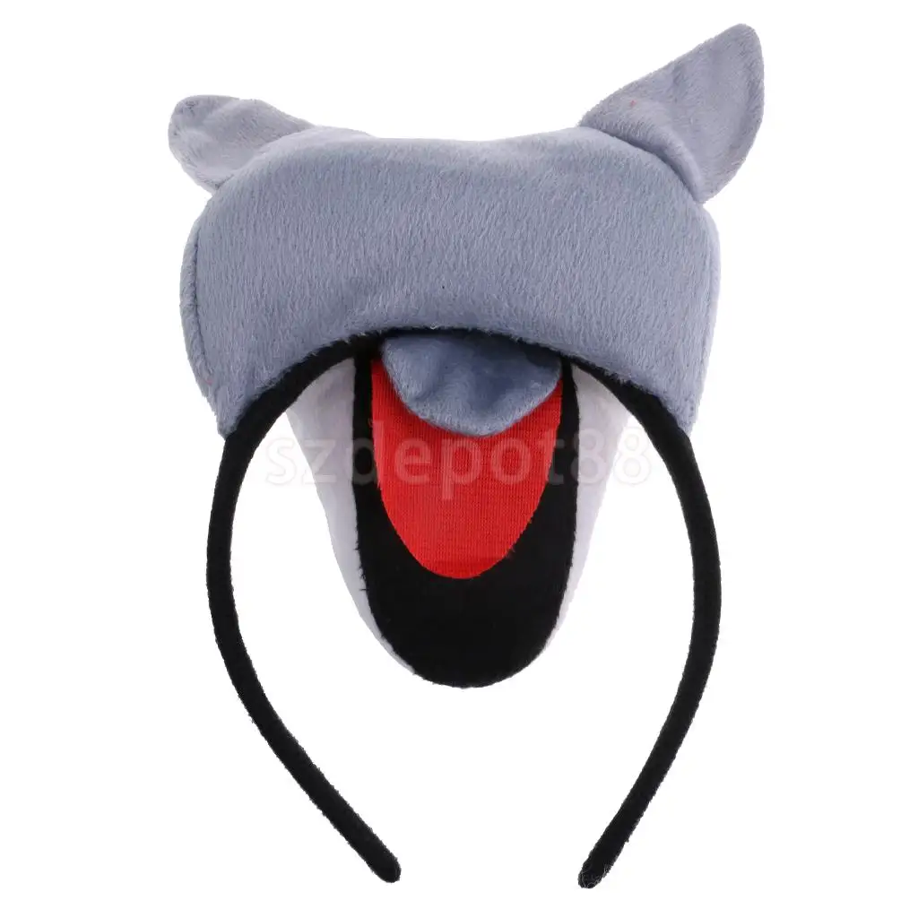 Kids Wolf Costume Set Accessory Headband Tails Bow Tie Fancy Dress Role Play Birthday Party Gift