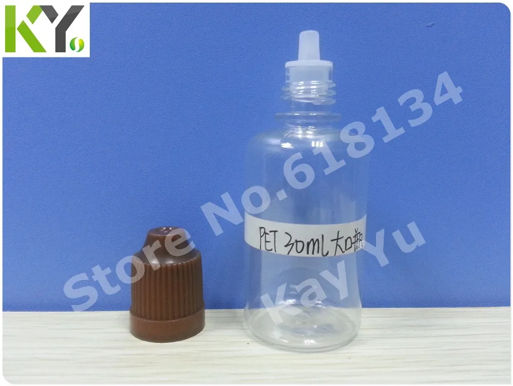

Wholesale Free shipping--30ml PET childproof cap plastic bottle with regular tip each size for 2000pcs by FedEx E-cigarette