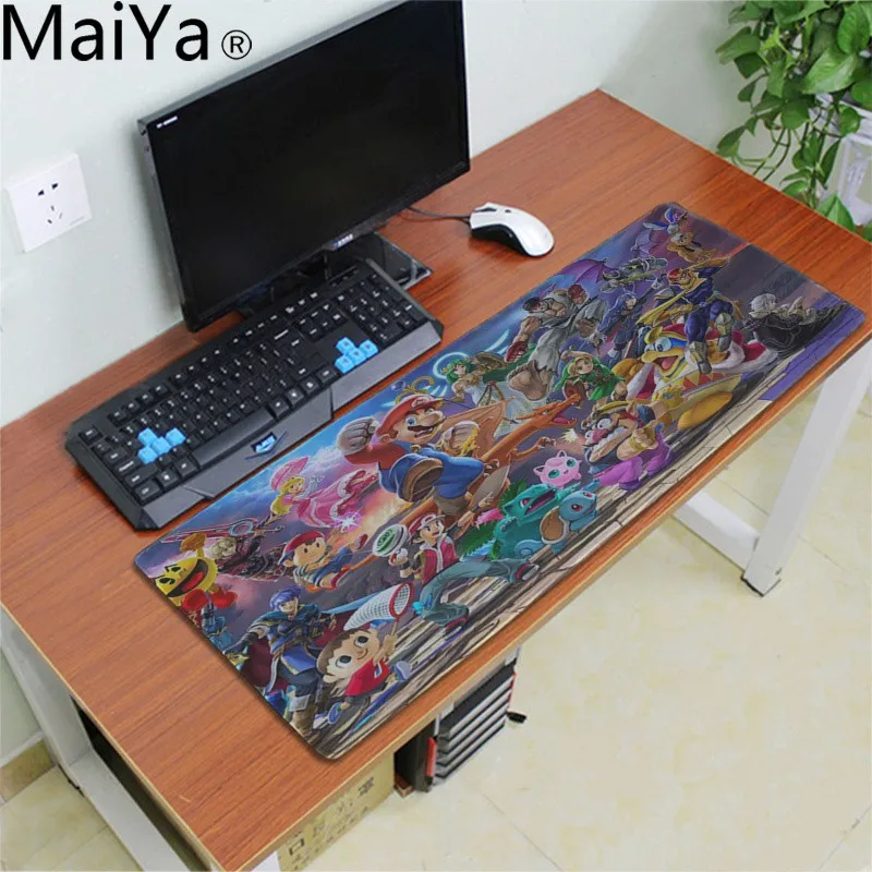 LockEdge 30x80cm MaiYa дизайн Super Smash Bros. Ultimate большой коврик для мыши ПК компьютерный коврик резиновая мышь прочный коврик для мыши на стол - Цвет: LockEdge 30x80cm