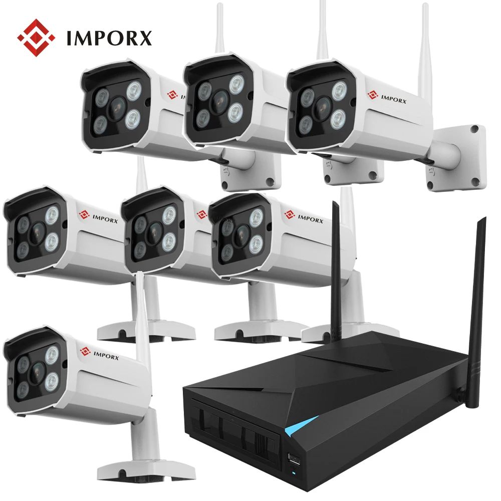 

2017 Sale YUNCH 1pcs Wireless NVR +7pcs 1.3MP box camera support Infrared Motional Capture Waterproof Weatherproof P2P ONVIF