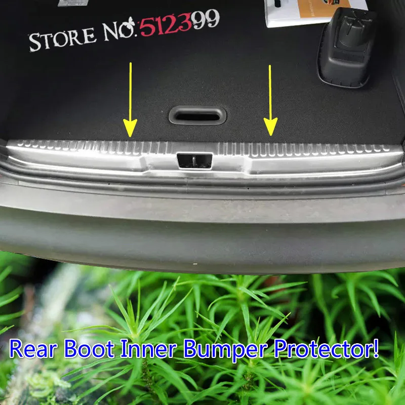 

Stainless Steel 1 Piece Inner Rear Boot Trunk Bumper Protecting Plate Fender For Renault Captur 2013 2014 2015 2016 2017 2018