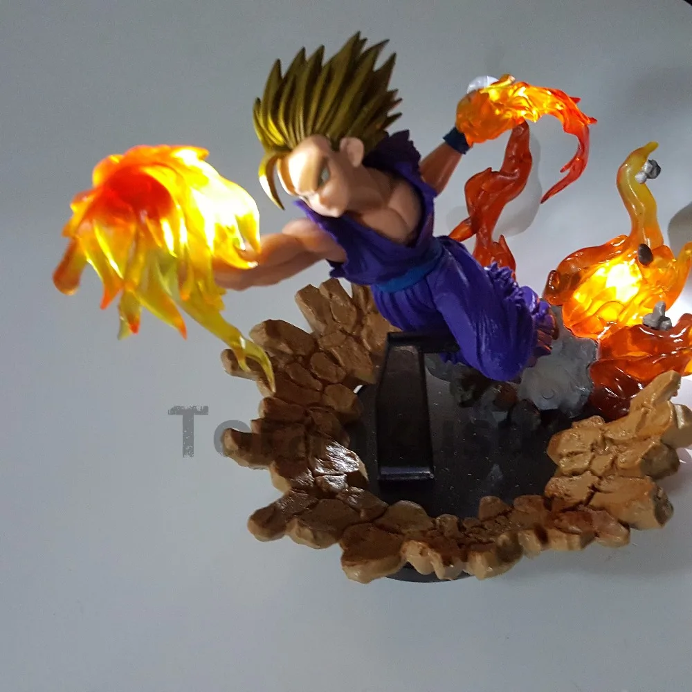 Dragon Ball Z Son Gohan Super Saiyan Fire Fist Led Light Dragon Ball Супер ГОКу ПВХ фигурки аниме, модели игрушки DIY Набор