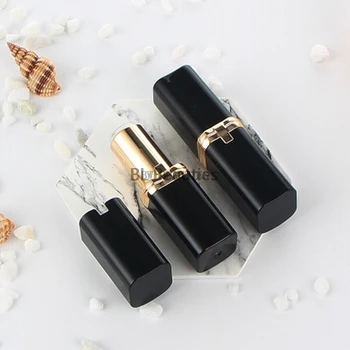 

500Pcs 12.1mm Lipstick Tube DIY Black Lip Balm Tube Beauty Homemade Lipstick Lip Sticks Containers Empty Cosmetic Tube