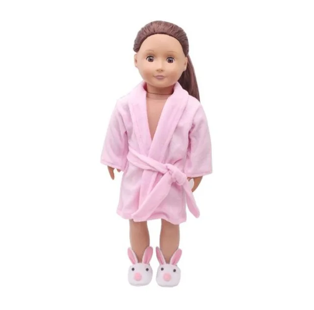 Fits-43cm-Zapf-Baby-Born-Doll-Pink-Bathrobe-Clothes-For-18-Inch-American-Girl-Doll-Accessories.jpg_640x640
