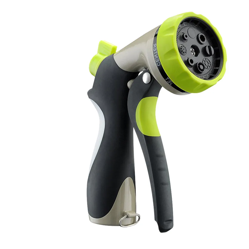 

High Quality Water gun garden hose nozzle hand spray 8 kinds adjustable heavy-duty high-pressure anti-skid metal car wash water