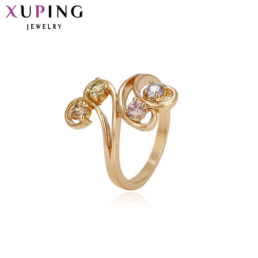 Xuping роскошное кольцо популярный дизайн Очаровательное Стильное кольцо для девушек и женщин позолоченные кольца ювелирные изделия Рождественский подарок S31.4-11845