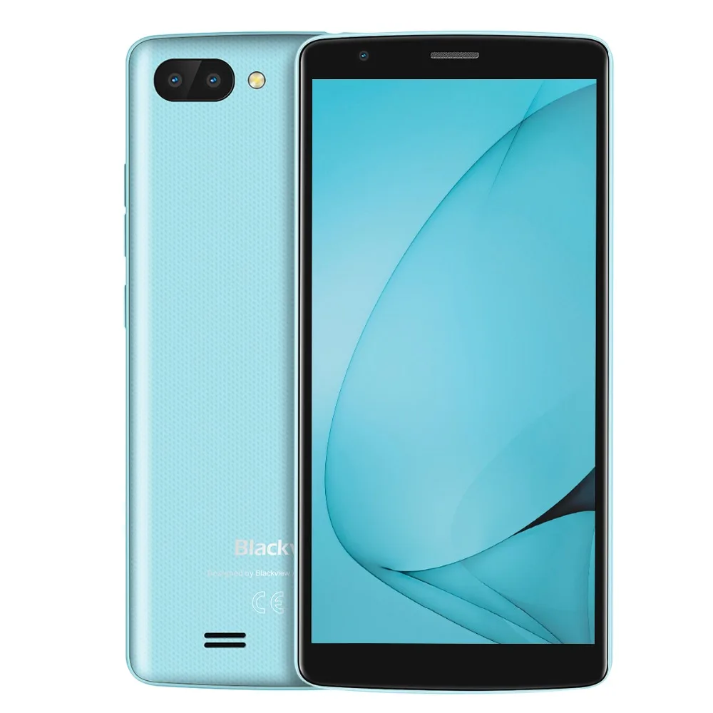 Blackview A20 Smart Cellular Phone Quad Core Android GO 5.5inch 18:9 Screen 3G Cellphone Dual Camera 1GB RAM 8GB ROM MTK6580M