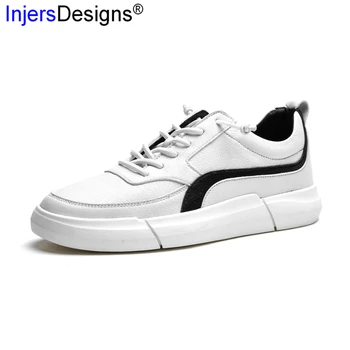 

New Arrival Mens Trainers Lace-Up Skateboarding Shoes Men Fashion Breathable Or Warm Black&White Sneakers Soft Casual Men Shoes
