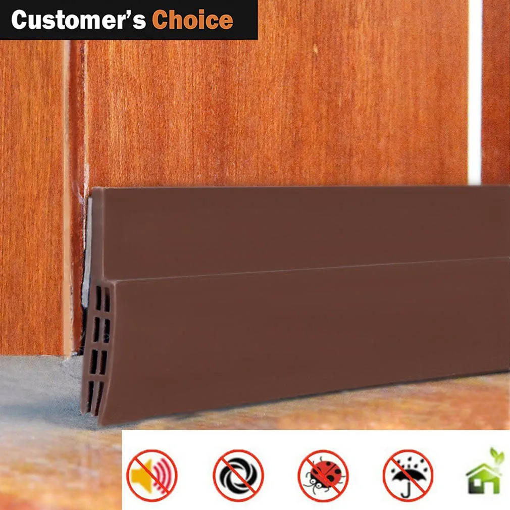Acoustic Door Bottom Sealing Silicone Draft Stopper Adhesive Threshold
