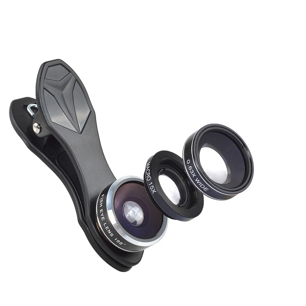 Phone Lens 12X Telephoto Zoom Lentes Telescope Tripod Holder Fisheye Wide Angle Macro Lenses Microscope For Huawei P7 P8 Lite P9 mobile phone camera lens