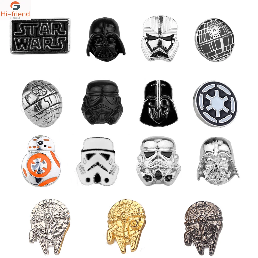 

Star War The Last Jedi Face Brooch Darth Vader badge The Force Awakens BB8 Robot Pin children Jewelry